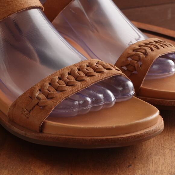 Kork Ease Sandals Womens SZ 7M Brown Yucca Braid Leather Flat Shoes Western Boho - Picture 6 of 14